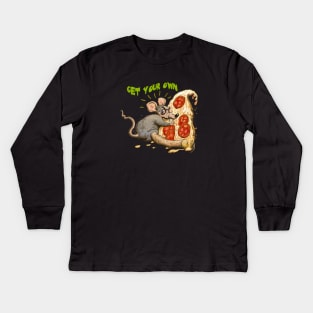 Pizza Rat Kids Long Sleeve T-Shirt